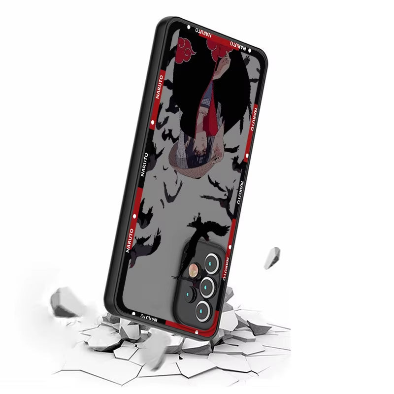 Anime Narutos Akatsukis for  A73 A72 A54 A53 A52S A34 A32 A33 A24 A23 A22S Lite Frosted Translucent Phone Case