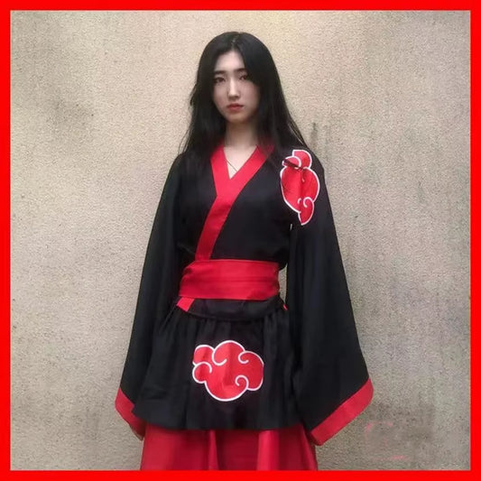 New Japanese Styles Dresses Cosplay Dresses Costume Akatsuki Kimono Dress Uchiha Sasuke Lolita Dresses Suit