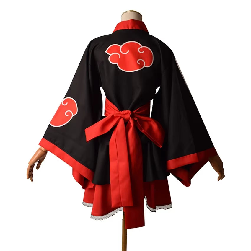 New Japanese Styles Dresses Cosplay Dresses Costume Akatsuki Kimono Dress Uchiha Sasuke Lolita Dresses Suit
