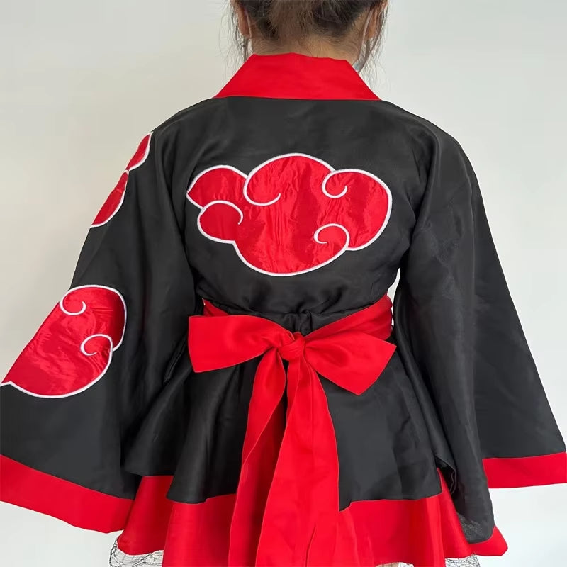 New Japanese Styles Dresses Cosplay Dresses Costume Akatsuki Kimono Dress Uchiha Sasuke Lolita Dresses Suit
