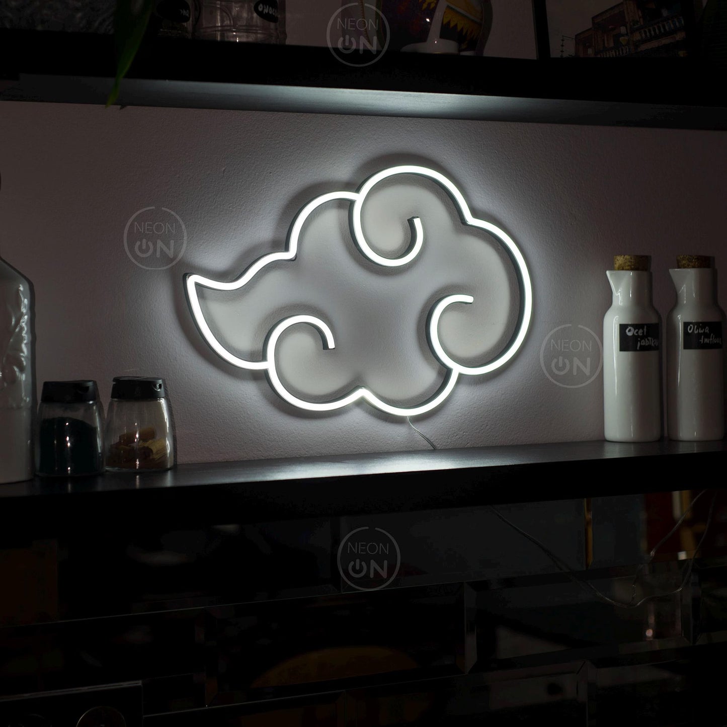 Akatsuki Anime Cloud Neon Sign Wall Sign Decor, Neon Anime Sign, Wall Art, Asian Decor, Neon Light, Neon Sign, Manga Art, Anime Wall Art