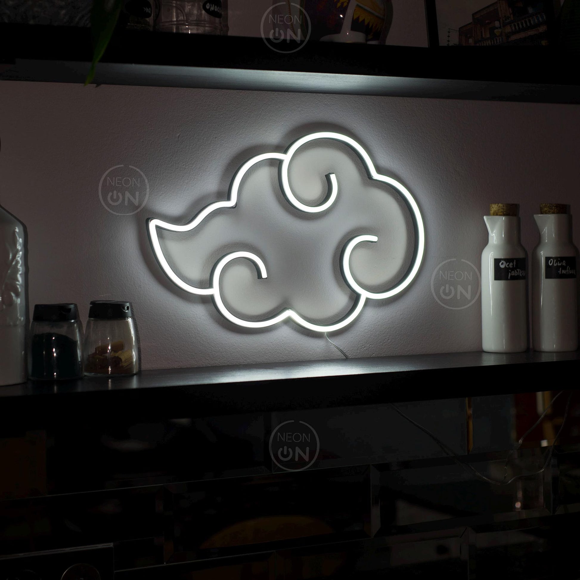 Akatsuki Anime Cloud Neon Sign Wall Sign Decor, Neon Anime Sign, Wall Art, Asian Decor, Neon Light, Neon Sign, Manga Art, Anime Wall Art