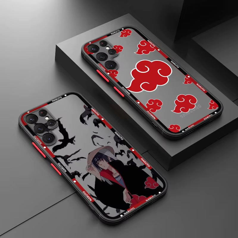 Anime Narutos Akatsukis for  A73 A72 A54 A53 A52S A34 A32 A33 A24 A23 A22S Lite Frosted Translucent Phone Case