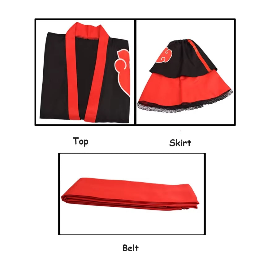 New Japanese Styles Dresses Cosplay Dresses Costume Akatsuki Kimono Dress Uchiha Sasuke Lolita Dresses Suit
